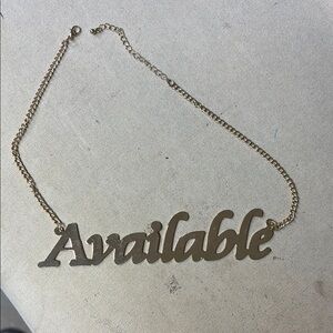 Gold 'Available' Necklace